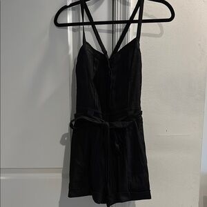 Bebe Elegant Black Strappy Romper
